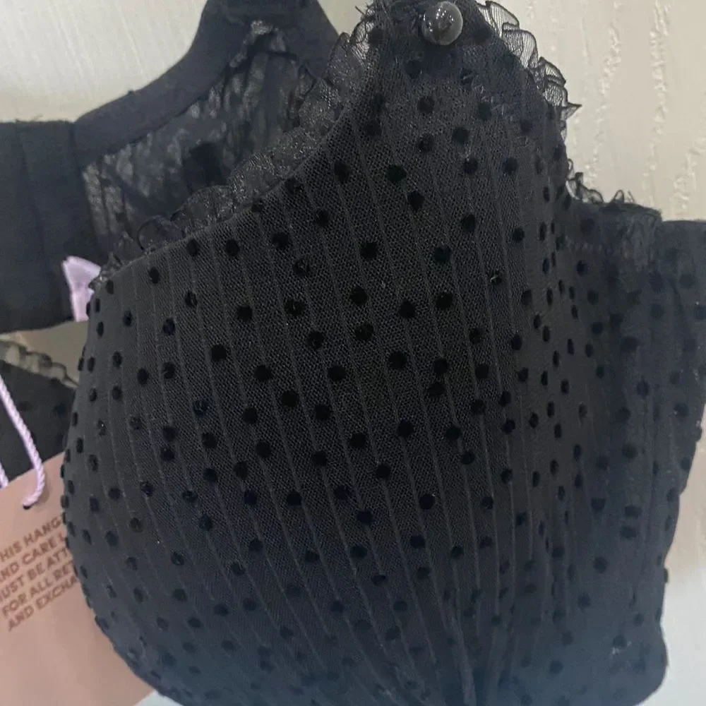 Savage X Fenty Black Polka Dot Bra - Picture 3 of 8